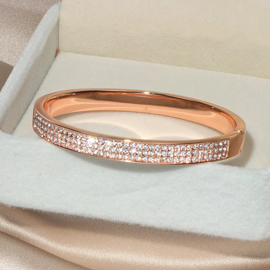 Crystal Open Cuff Bangle