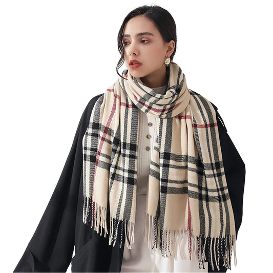 Classic Plaid Blanket Scarf