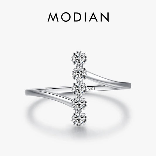 Sterling Silver Zircon Band