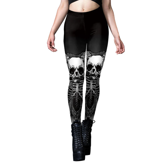 Halloween Skeleton Print Leggings