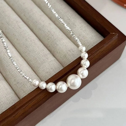 Layered Pearl Choker Necklace