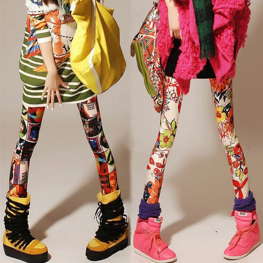 Colorful Leopard Street Leggings