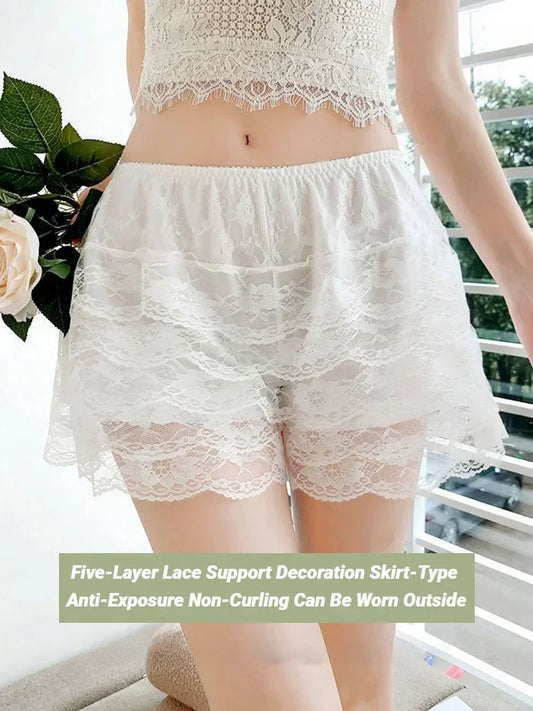 Floral Lace Safety Shorts