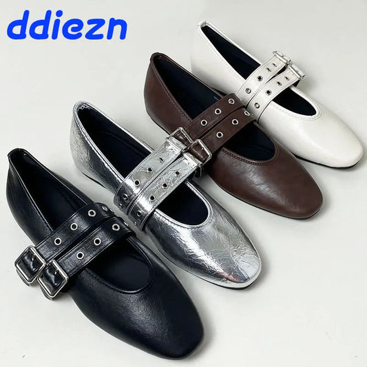 Buckle Strap Ballet Flats