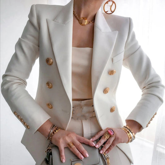 Tailored Turn-Down Collar Blazer