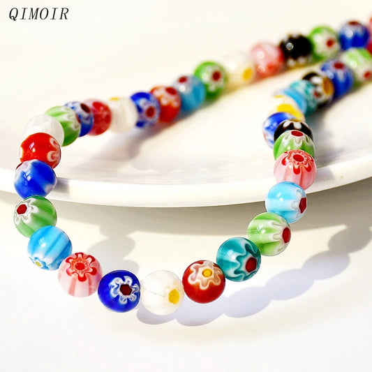 Multicolor Glass Beaded Choker