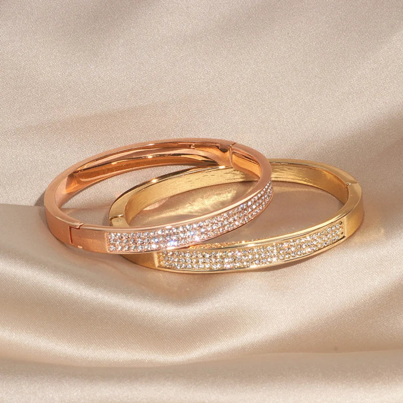 Crystal Open Cuff Bangle