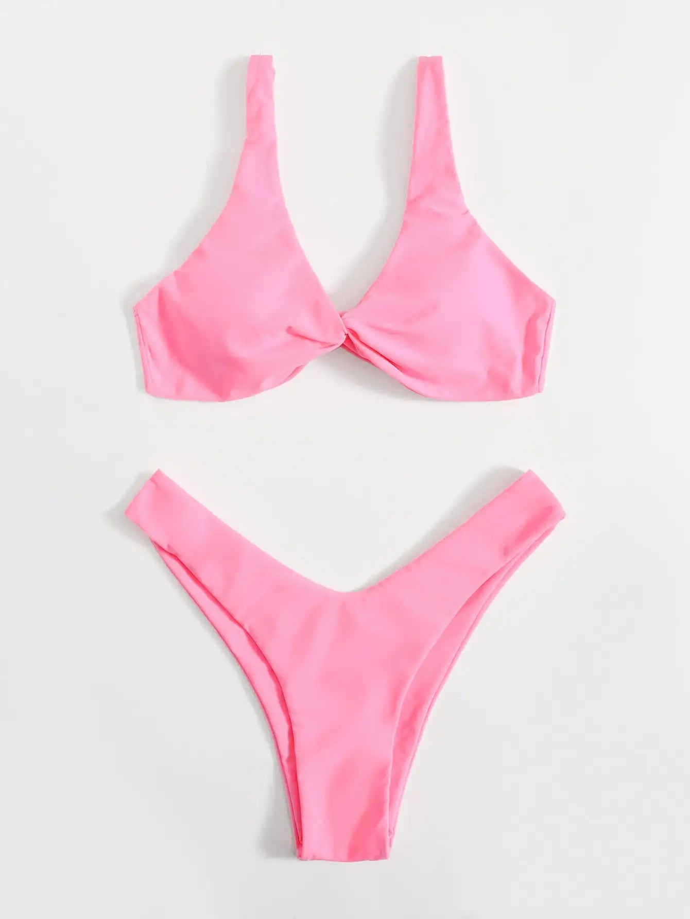 Tie-Strap High-Leg Bikini Set