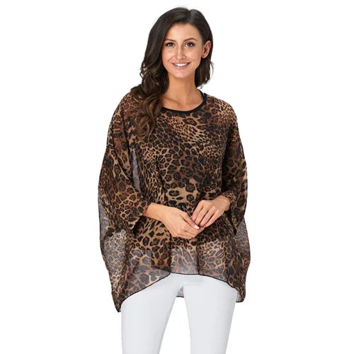 Bohemian Chiffon Batwing Blouse