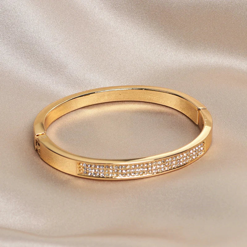 Crystal Open Cuff Bangle
