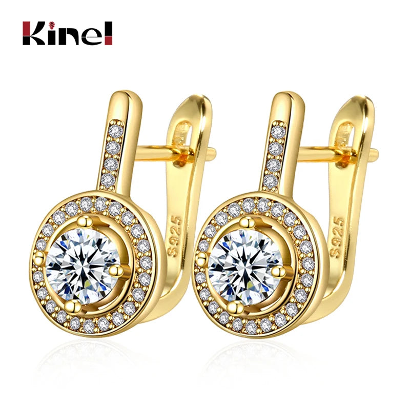Round Zircon Bridal Studs