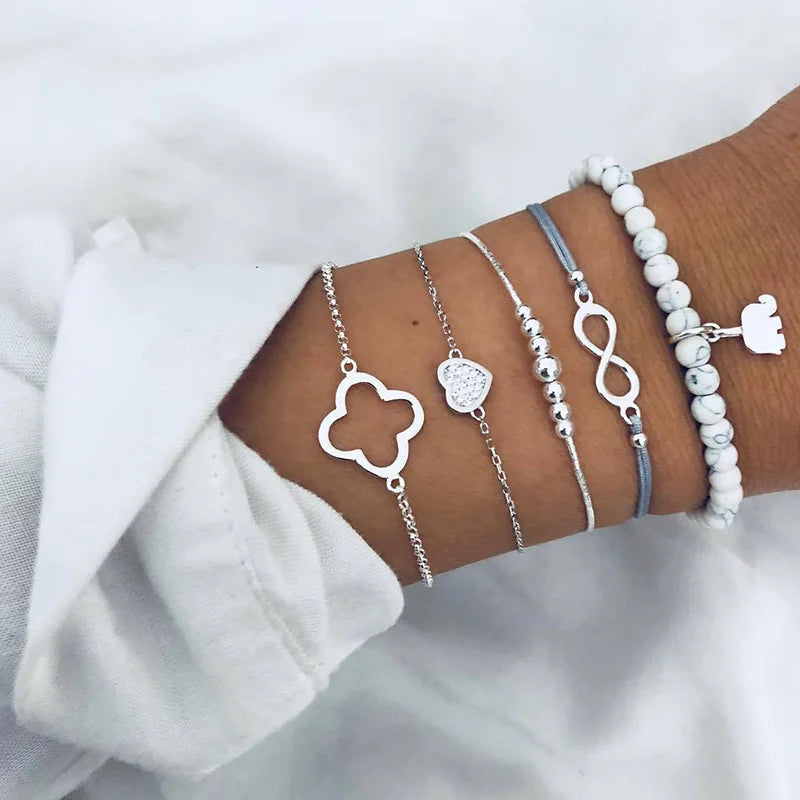 Bohemian Moon Charm Bracelet