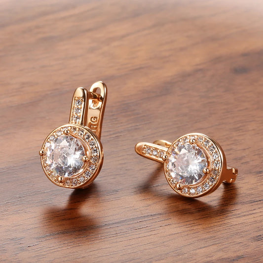 Round Zircon Bridal Studs