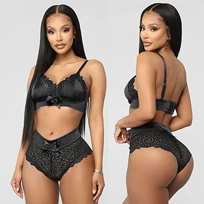 Lace Cutout Bra Set