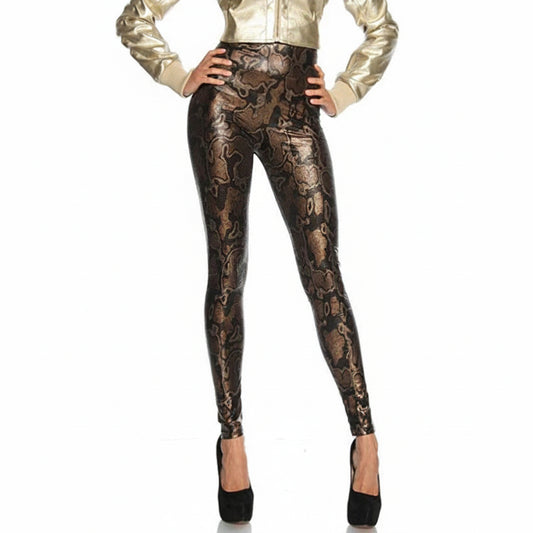 Snakeskin High-Waist Gothic Leggings