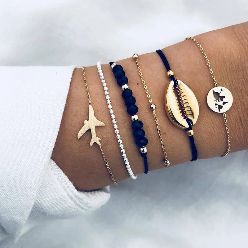 Bohemian Moon Charm Bracelet