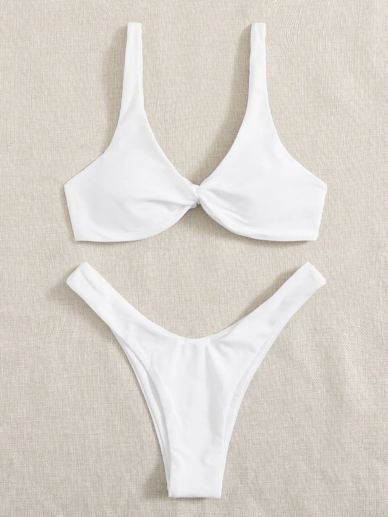 Tie-Strap High-Leg Bikini Set