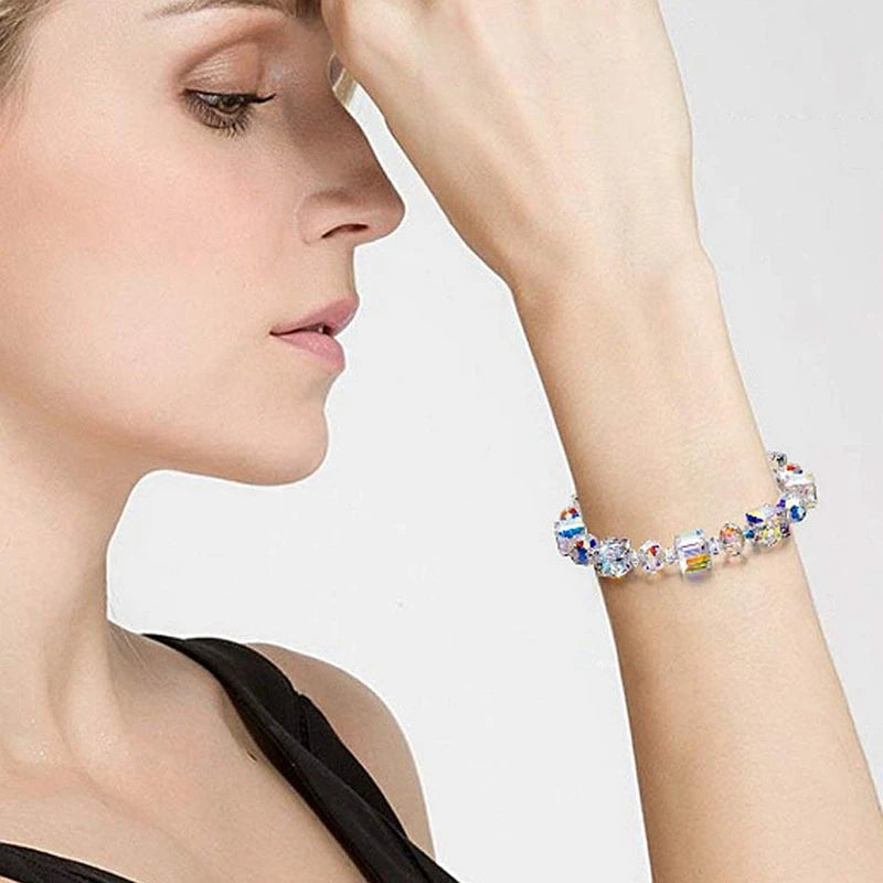 Crystal Beaded Strand Bracelet