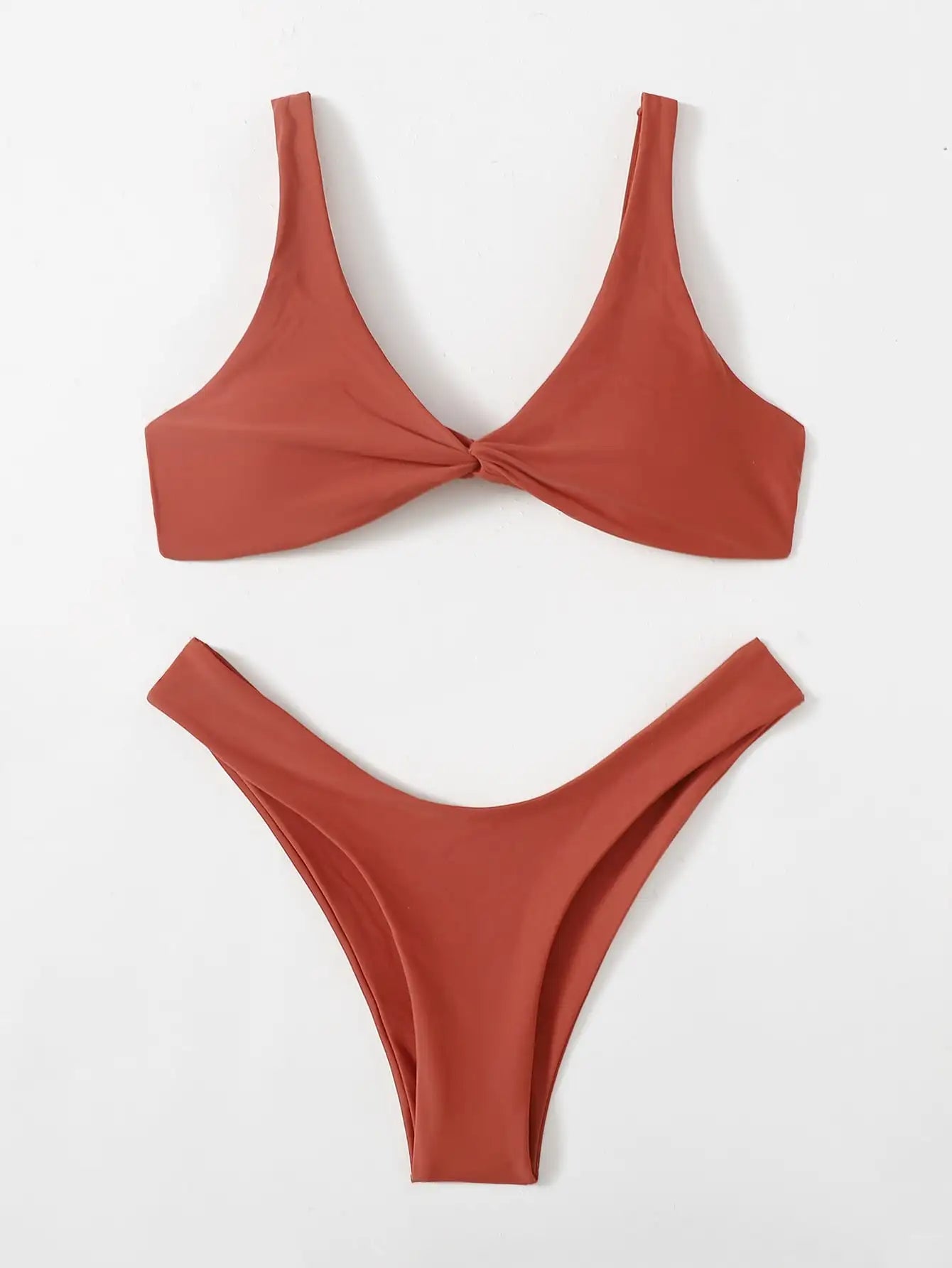 Tie-Strap High-Leg Bikini Set