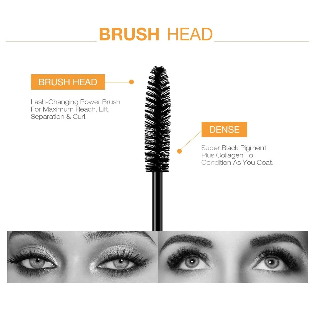 Waterproof Volumizing Black Mascara