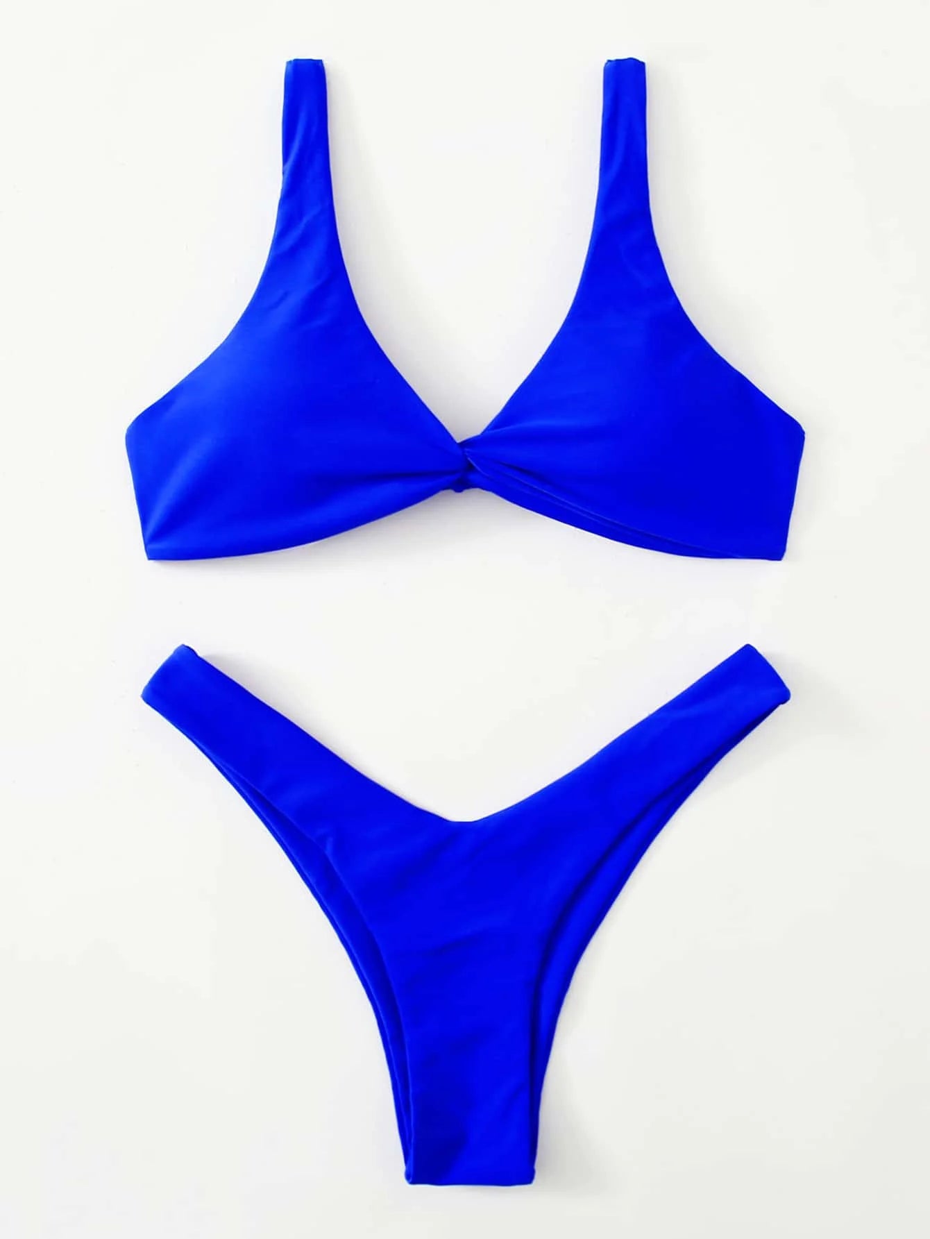 Tie-Strap High-Leg Bikini Set