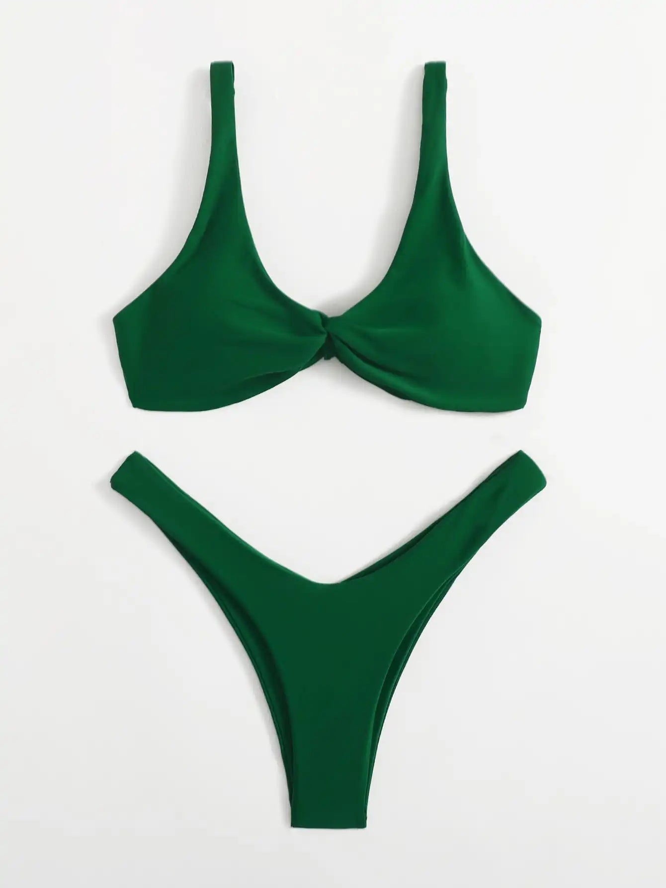 Tie-Strap High-Leg Bikini Set