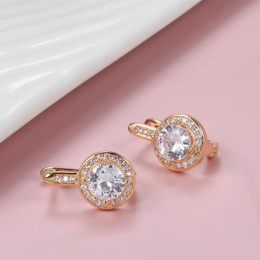 Round Zircon Bridal Studs