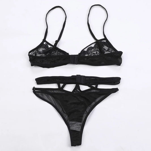 Lace Cutout Bra Set