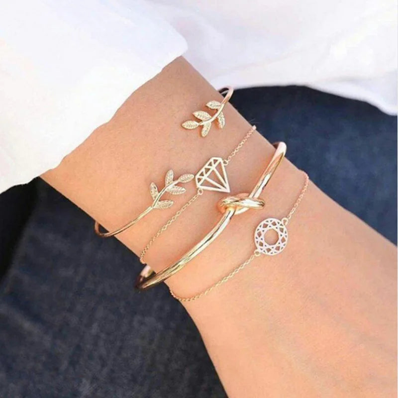 Bohemian Moon Charm Bracelet