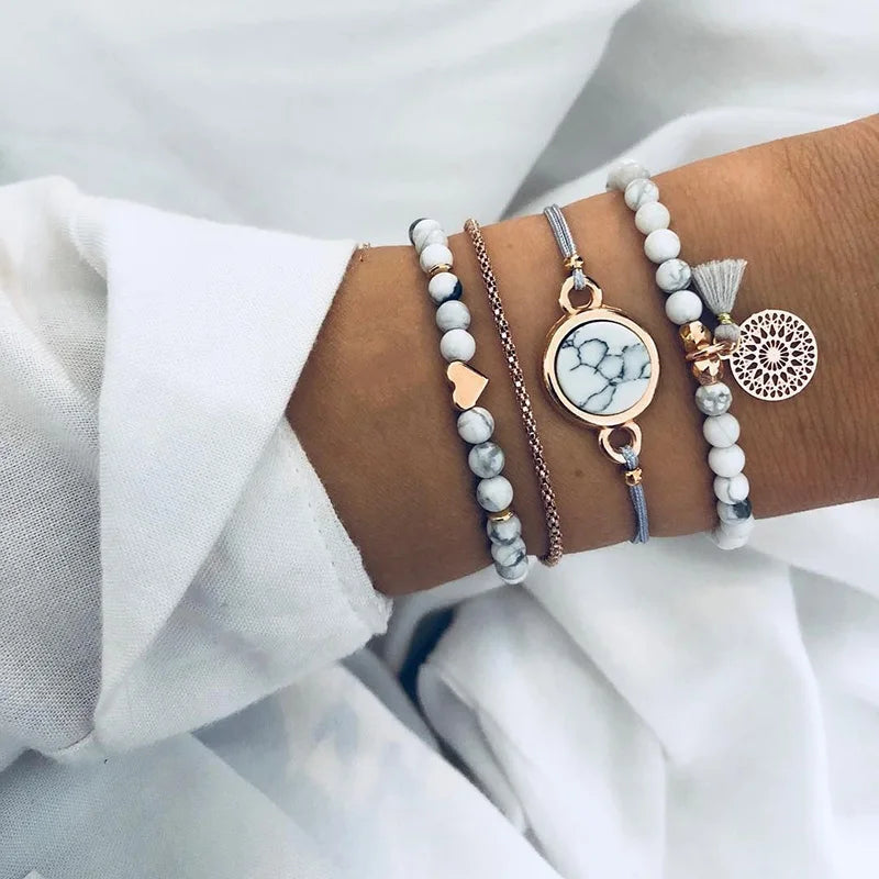 Bohemian Moon Charm Bracelet