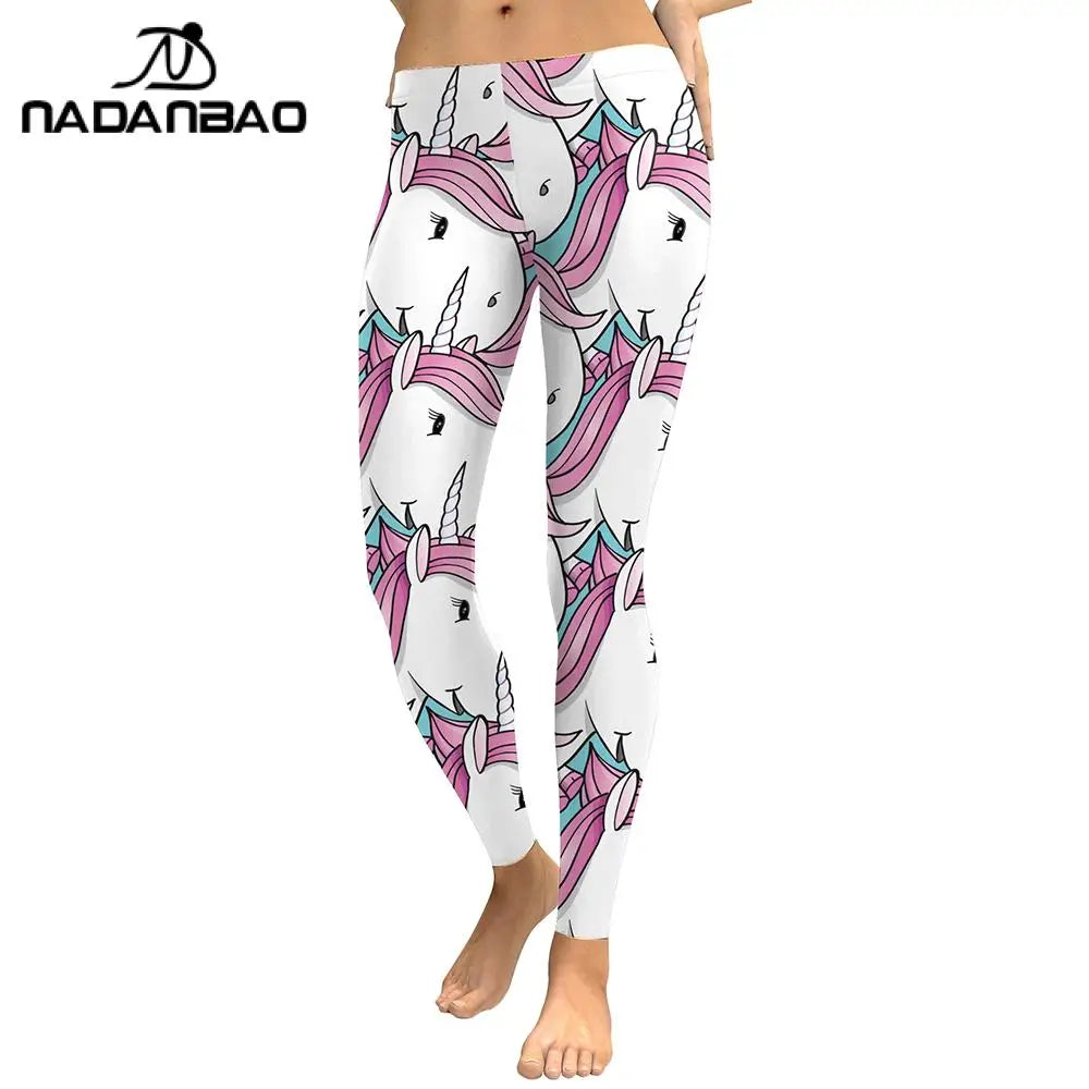 Unicorn Print Stretch Leggings