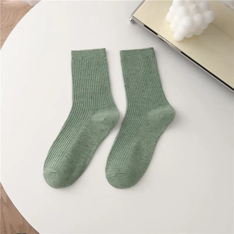Colorful Dotted Crew Socks