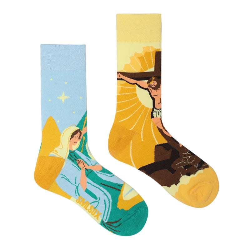 Fruit Print Crew Socks