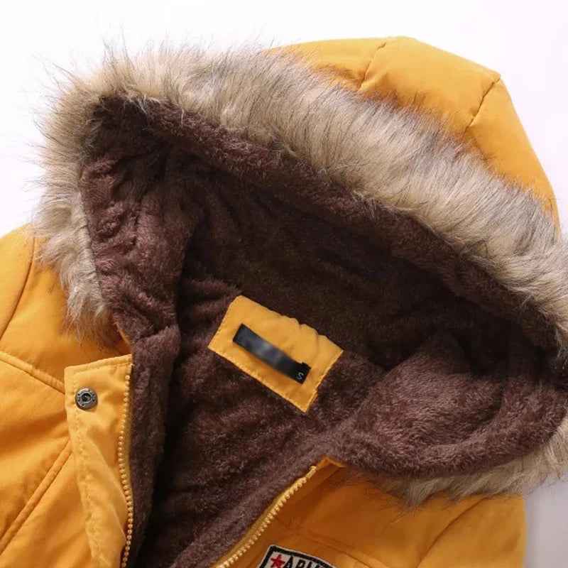 Hooded Fleece-Lined Winter Parka