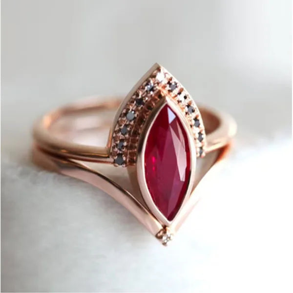 Geometric Zircon Engagement Ring