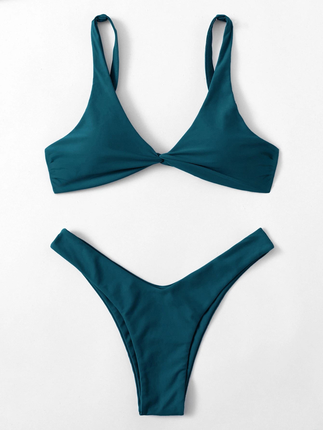 Tie-Strap High-Leg Bikini Set