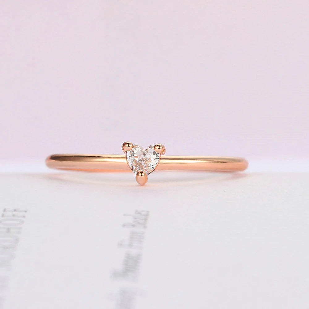 Sweetheart Zircon Proposal Ring