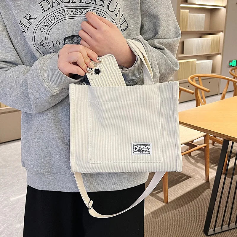 Corduroy Travel Crossbody Tote