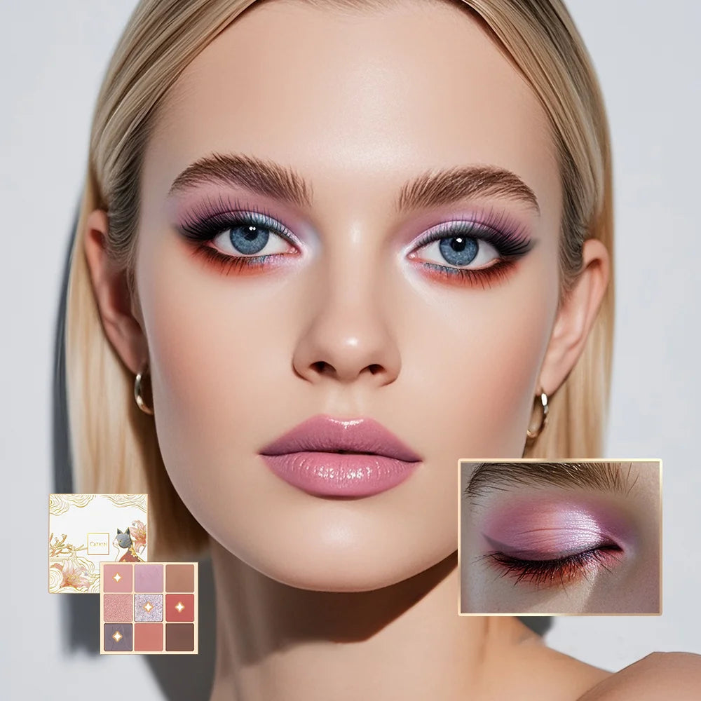 Nine-Color Pigmented Eyeshadow Palette