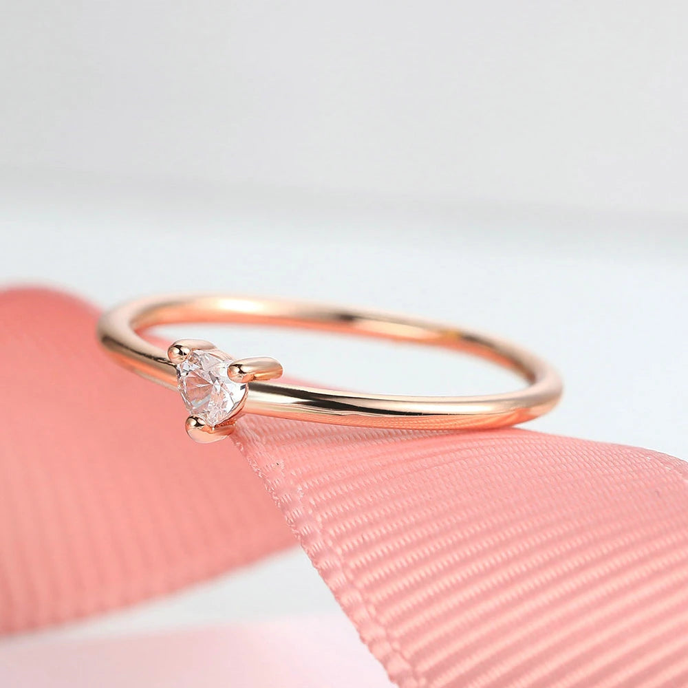 Sweetheart Zircon Proposal Ring