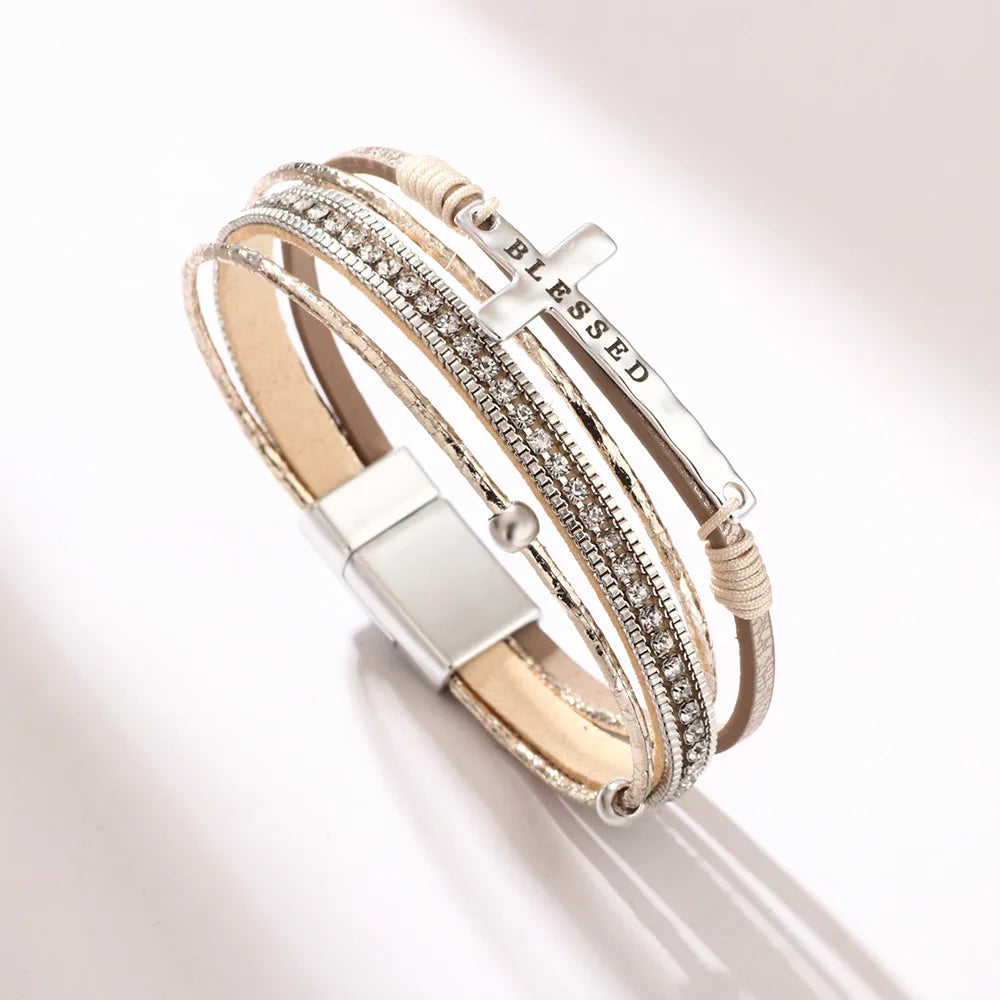 Western Cross Rope Bracelet