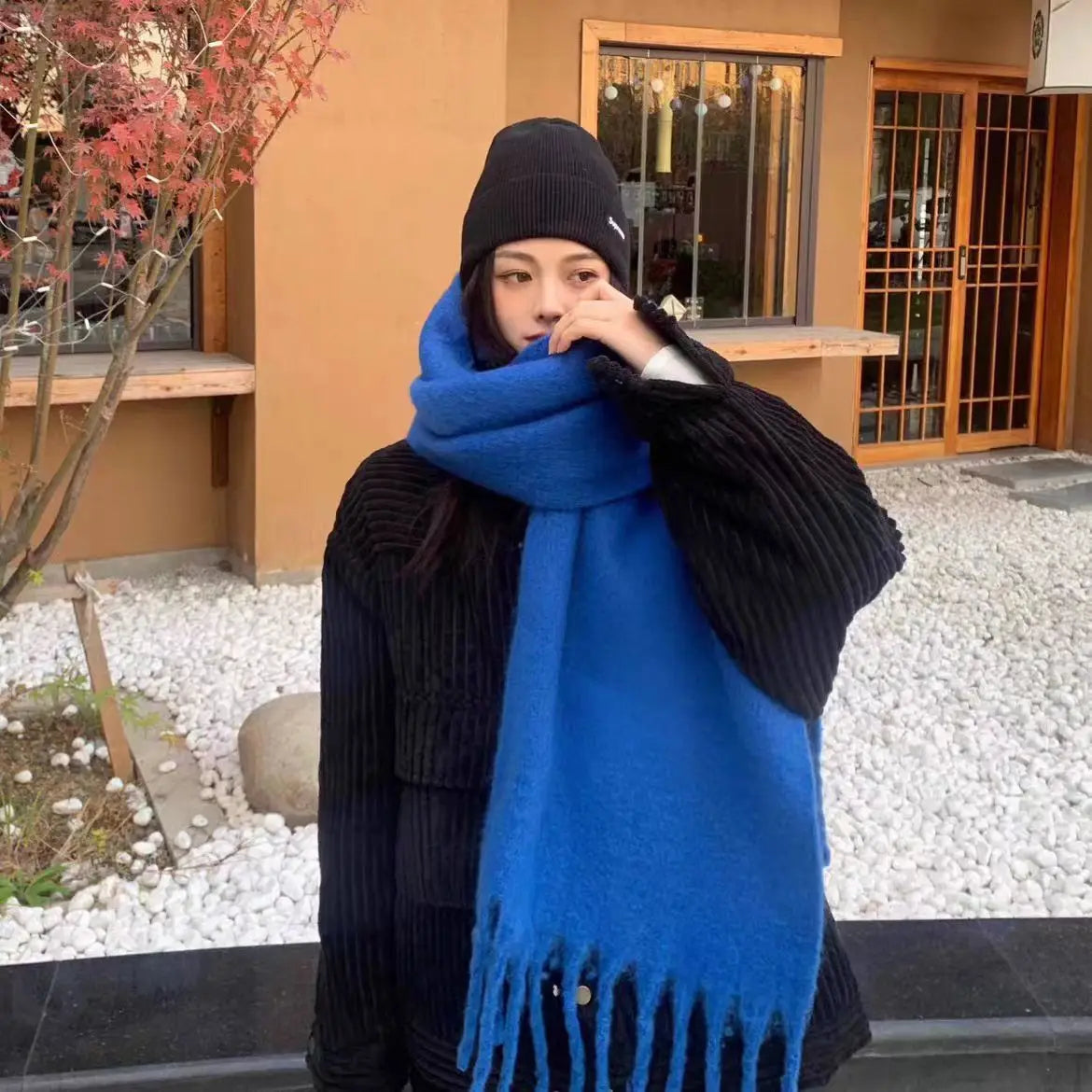 Tassel Cashmere Winter Scarf