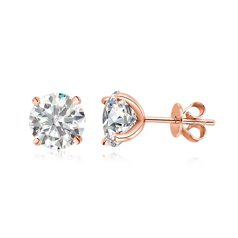 Sterling Silver Moissanite Studs
