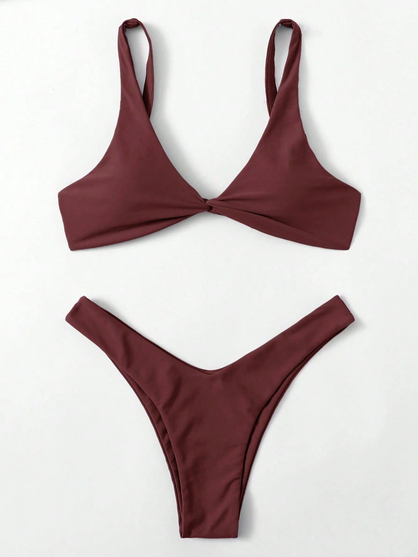 Tie-Strap High-Leg Bikini Set