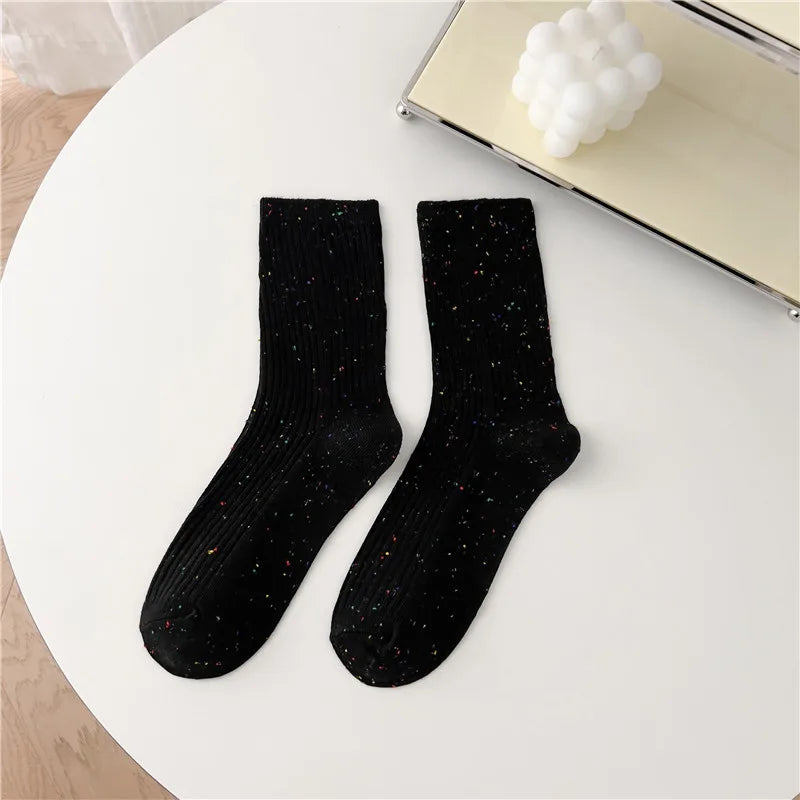 Colorful Dotted Crew Socks
