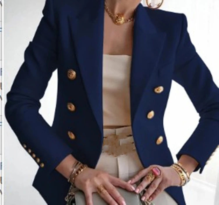 Tailored Turn-Down Collar Blazer