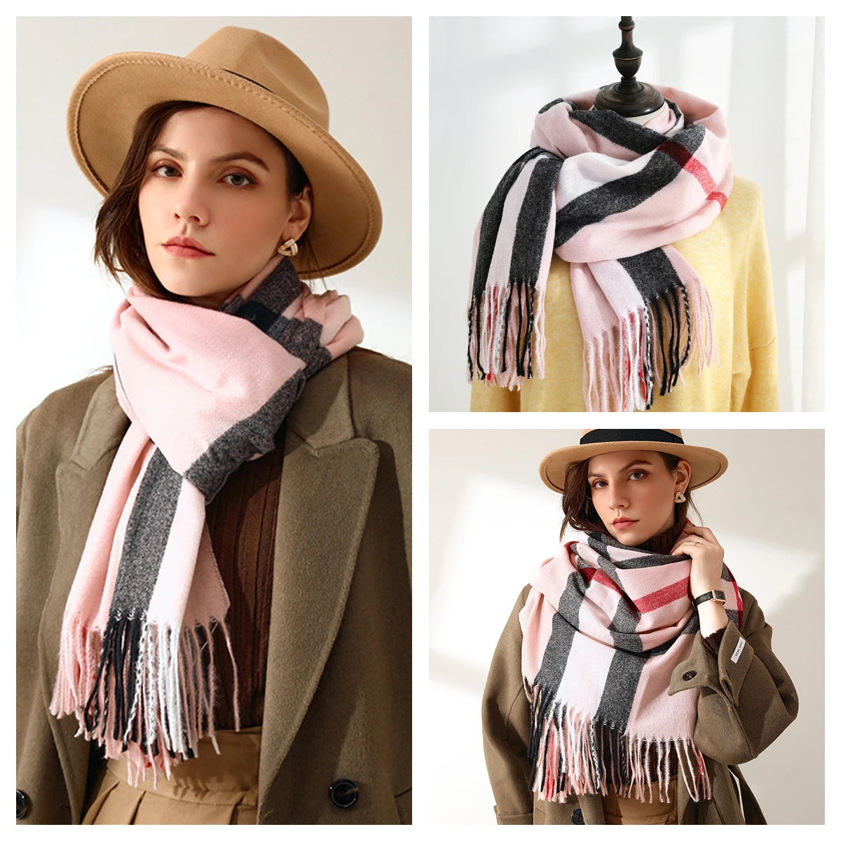 Classic Plaid Blanket Scarf