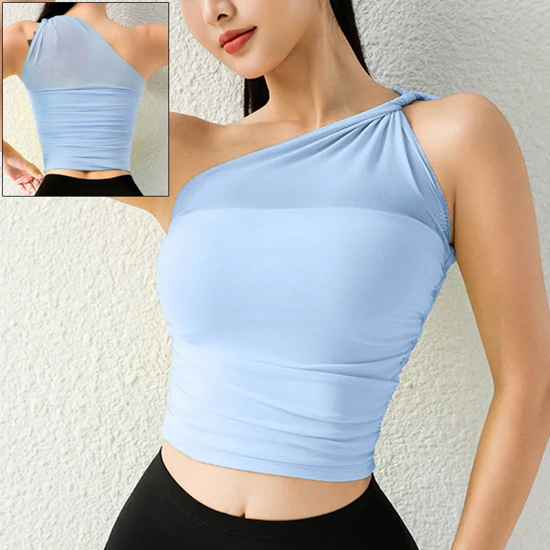 One-Shoulder Wireless Sports Bra
