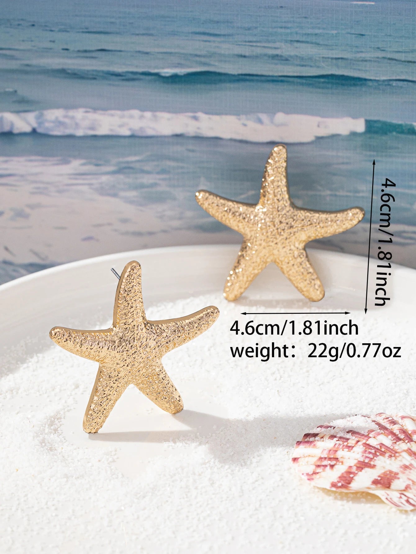 Romantic Starfish Stud Earrings