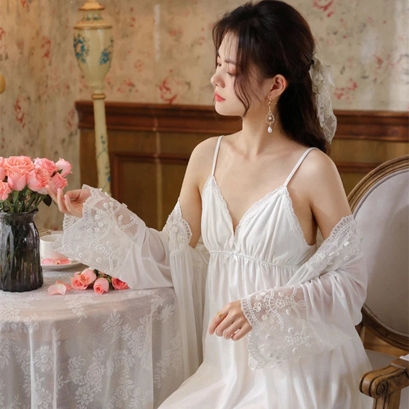 Victorian Lace Bridal Nightgown